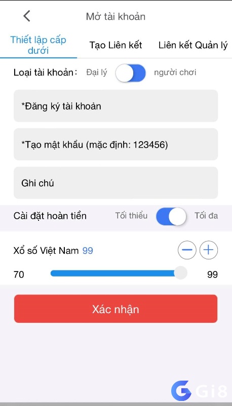  Đăng ký làm đại lý web cược Gi88 rất dơn giản