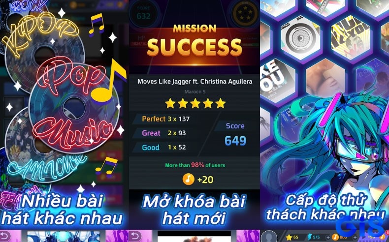 Game Tap Tap Music có đồ họa rực rỡ và đẹp mắt